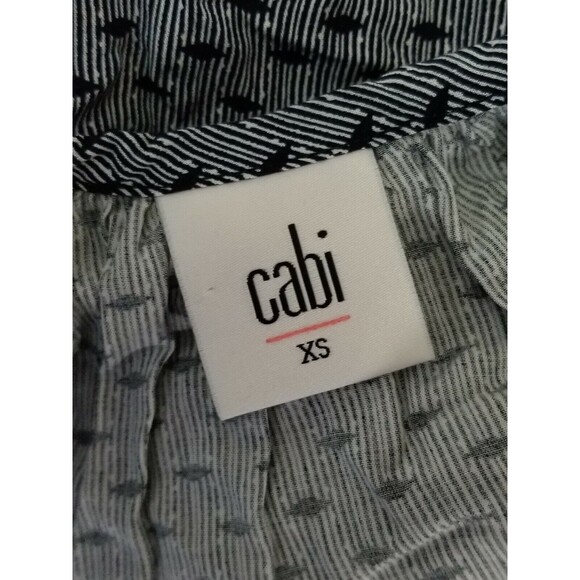 Cabi Tank Top Blue/White Printi Keyhole Back Top Size XS - Picture 4 of 4